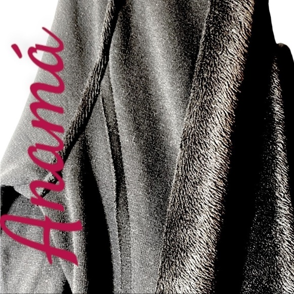 ANAMA DRAPE FRONT FAUX FUR OPEN CARDIGAN SWEATER JACKET FAIRYGOTH, SMALL - Picture 4 of 7